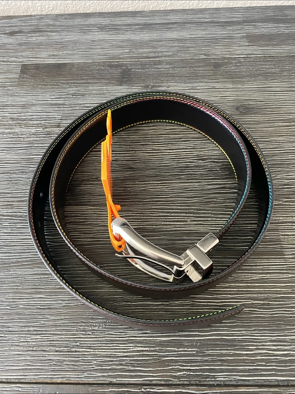 Tallia Belt Mens 36 Black  Leather Reversible